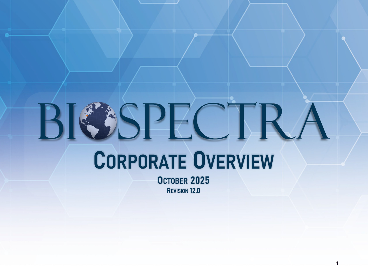 Biospectra Corporate Overview